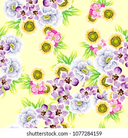 Abstract elegance seamless pattern with floral background