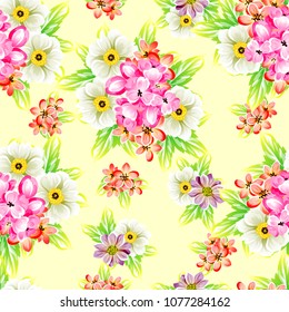 Abstract elegance seamless pattern with floral background