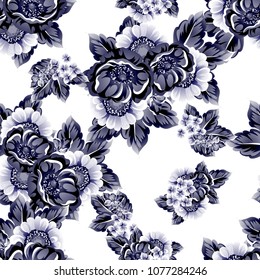 Abstract elegance seamless pattern with floral background