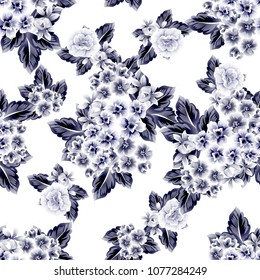Abstract elegance seamless pattern with floral background