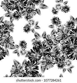 Abstract elegance seamless pattern with floral background