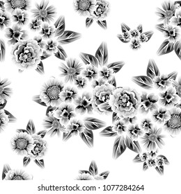 Abstract elegance seamless pattern with floral background