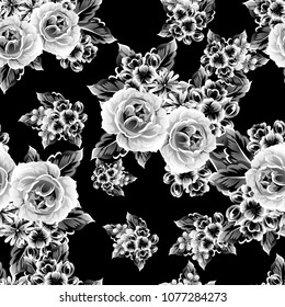 Abstract elegance seamless pattern with floral background
