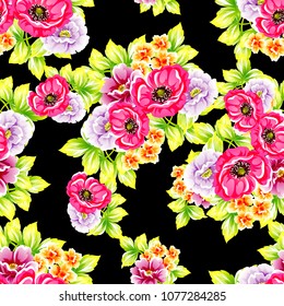 Abstract elegance seamless pattern with floral background
