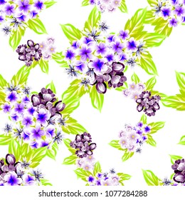 Abstract elegance seamless pattern with floral background