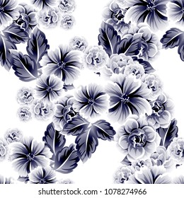 Abstract elegance seamless pattern with floral background