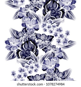 Abstract elegance seamless pattern with floral background
