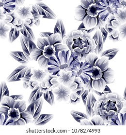 Abstract elegance seamless pattern with floral background