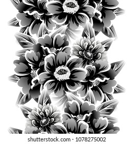 Abstract elegance seamless pattern with floral background