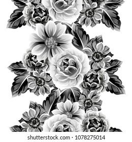 Abstract elegance seamless pattern with floral background