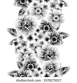 Abstract elegance seamless pattern with floral background
