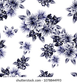 Abstract elegance seamless pattern with floral background