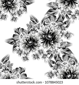 Abstract elegance seamless pattern with floral background
