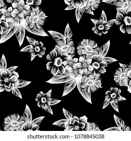 Abstract elegance seamless pattern with floral background