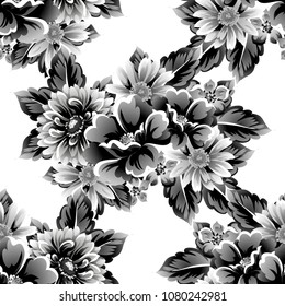 Abstract elegance seamless pattern with floral background