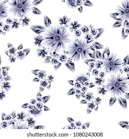 Abstract elegance seamless pattern with floral background