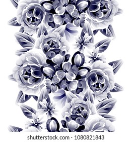 Abstract elegance seamless pattern with floral background
