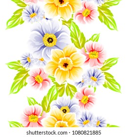Abstract elegance seamless pattern with floral background