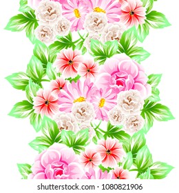 Abstract elegance seamless pattern with floral background