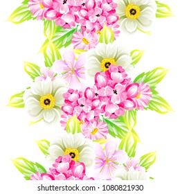 Abstract elegance seamless pattern with floral background