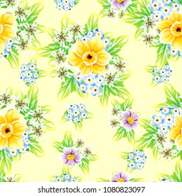 Abstract elegance seamless pattern with floral background