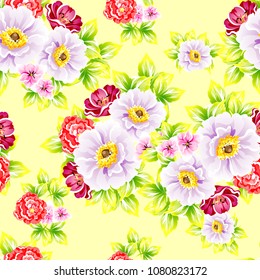 Abstract elegance seamless pattern with floral background