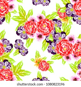 Abstract elegance seamless pattern with floral background