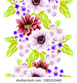 Abstract elegance seamless pattern with floral background