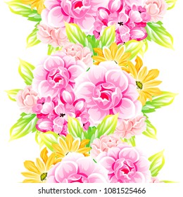 Abstract elegance seamless pattern with floral background