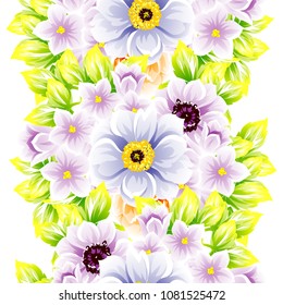 Abstract elegance seamless pattern with floral background