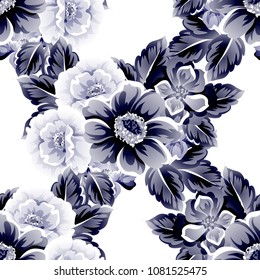 Abstract elegance seamless pattern with floral background