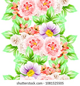 Abstract elegance seamless pattern with floral background