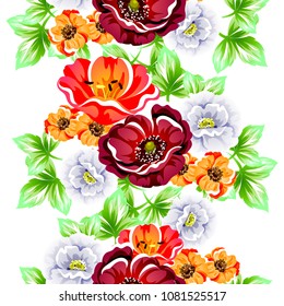 Abstract elegance seamless pattern with floral background