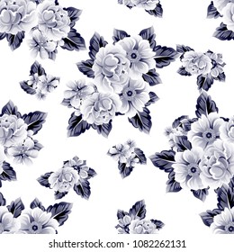 Abstract elegance seamless pattern with floral background