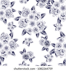 Abstract elegance seamless pattern with floral background