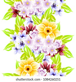 Abstract elegance seamless pattern with floral background
