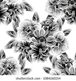 Abstract elegance seamless pattern with floral background