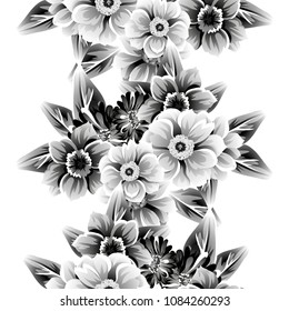 Abstract elegance seamless pattern with floral background