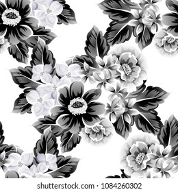 Abstract elegance seamless pattern with floral background