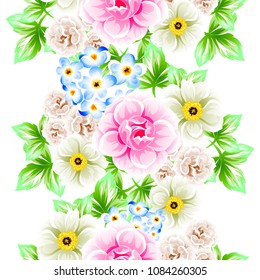 Abstract elegance seamless pattern with floral background