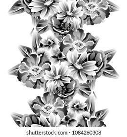 Abstract elegance seamless pattern with floral background