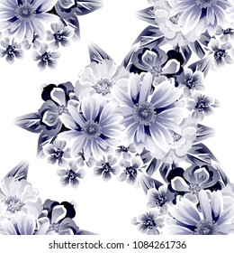Abstract elegance seamless pattern with floral background