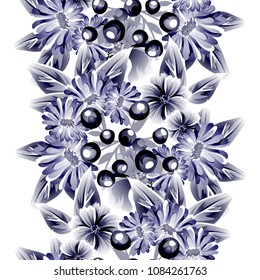 Abstract elegance seamless pattern with floral background