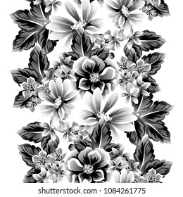 Abstract elegance seamless pattern with floral background
