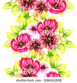 Abstract elegance seamless pattern with floral background