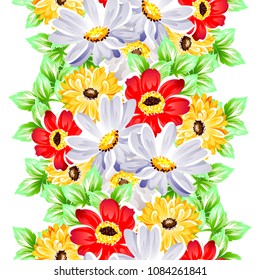 Abstract elegance seamless pattern with floral background