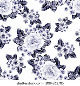 Abstract elegance seamless pattern with floral background