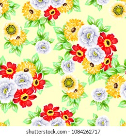 Abstract elegance seamless pattern with floral background