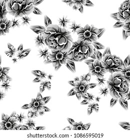 Abstract elegance seamless pattern with floral background