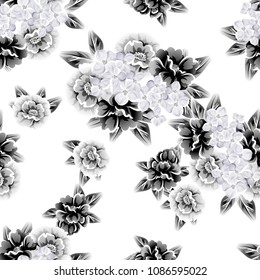 Abstract elegance seamless pattern with floral background